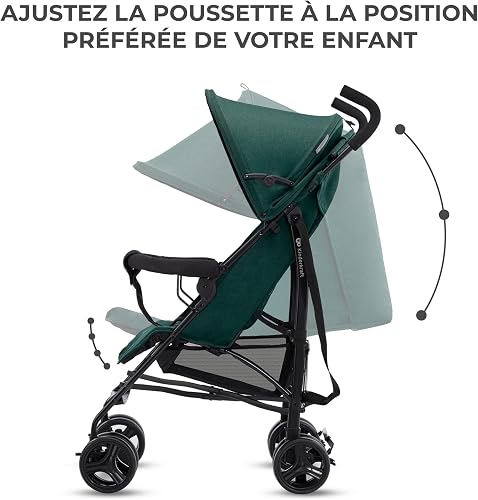 Kinderkraft TIK Poussette Légère, Ne Pèse Que 6,5 kg, Poussette De Voyage, Facile À Pince, Dossier Réglable En Position Allongée, De La 6 Mois, poids maximum jusqu'à 17kg, Vert Kinderkraft TIK Poussette Légère, Ne Pèse Que 6,5 kg, Poussette De Voyage, Facile À Pince, Dossier Réglable En Position Allongée, De La 6 Mois, poids maximum jusqu'à 17kg, Vert - 3