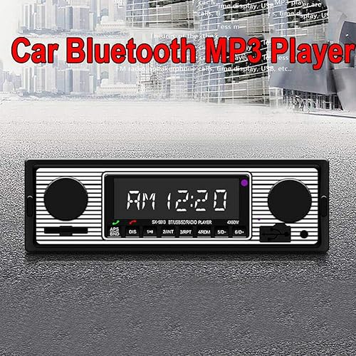 Miniatura 2 de Estéreo de coche para Bluetooth, reproductor inteligente de radio FM de coche retro, receptor de radio FM automático electrónico, llamadas manos