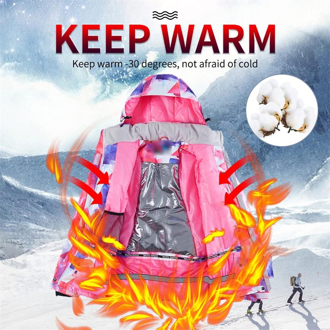 -30 Degree Ski Suit Women Winter Jackets and Pants Warm Waterproof Outdoor Snowboard Cycling Camping Jacket