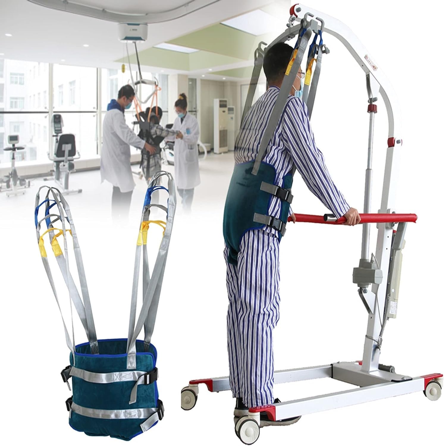 DaoGeSir Arnés Elevación Paciente Cuerpo Comple, Paciente Honda Levantador Grúa Cinturón De Transferencia De Pacientes Ayuda para Caminar De Pie Eslingas Ayudas para Caminar De Pie (Size : L)