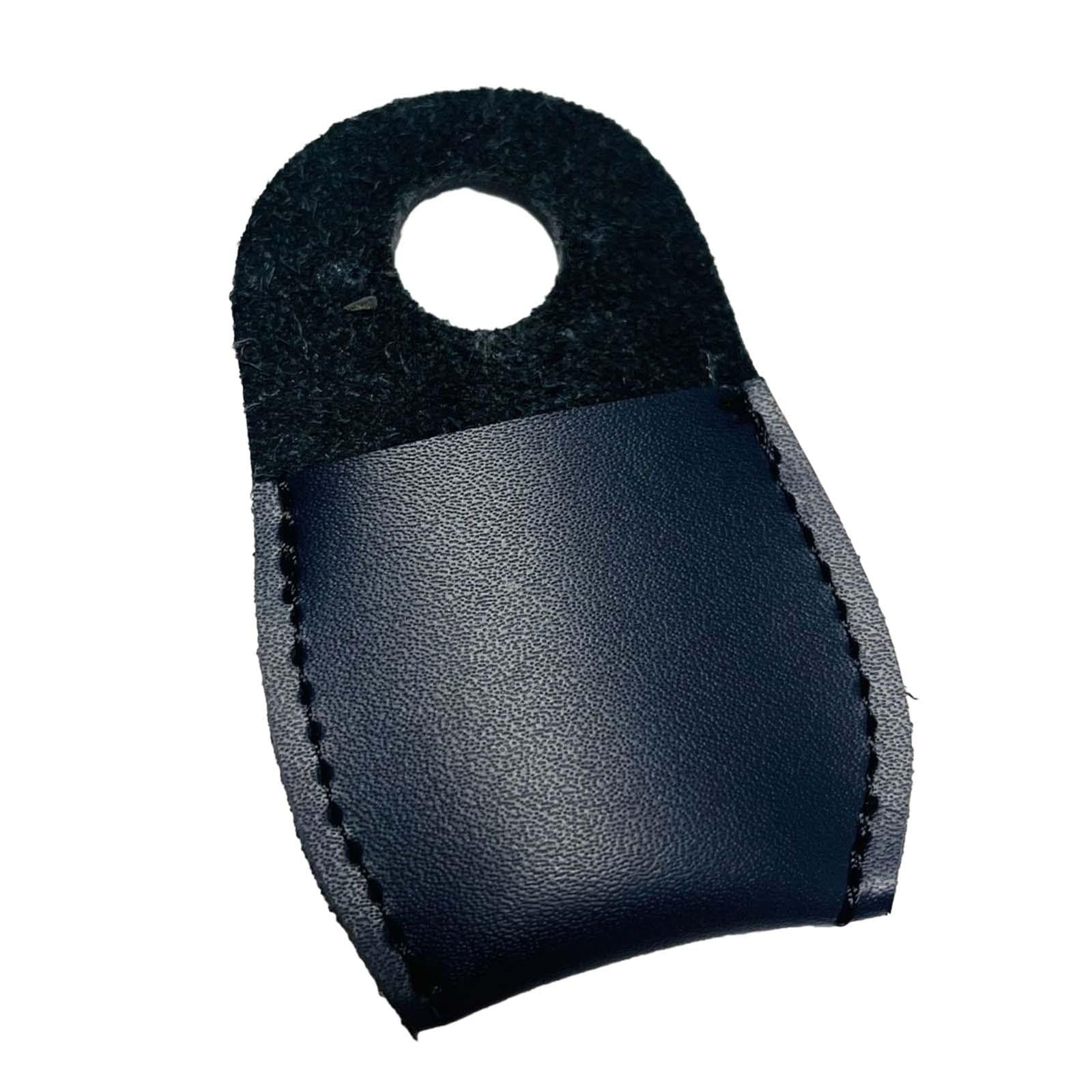 Protector de dedos de cuero negro ideal para carpinteros y amantes del tallado manual
