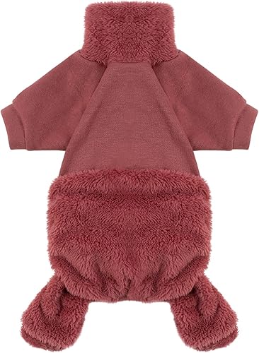 CuteBone Suéter de cuello alto para perros pequeños, abrigo rosa, ropa para mascotas, mantiene a tu cachorro caliente en clima frío congelado DS19L