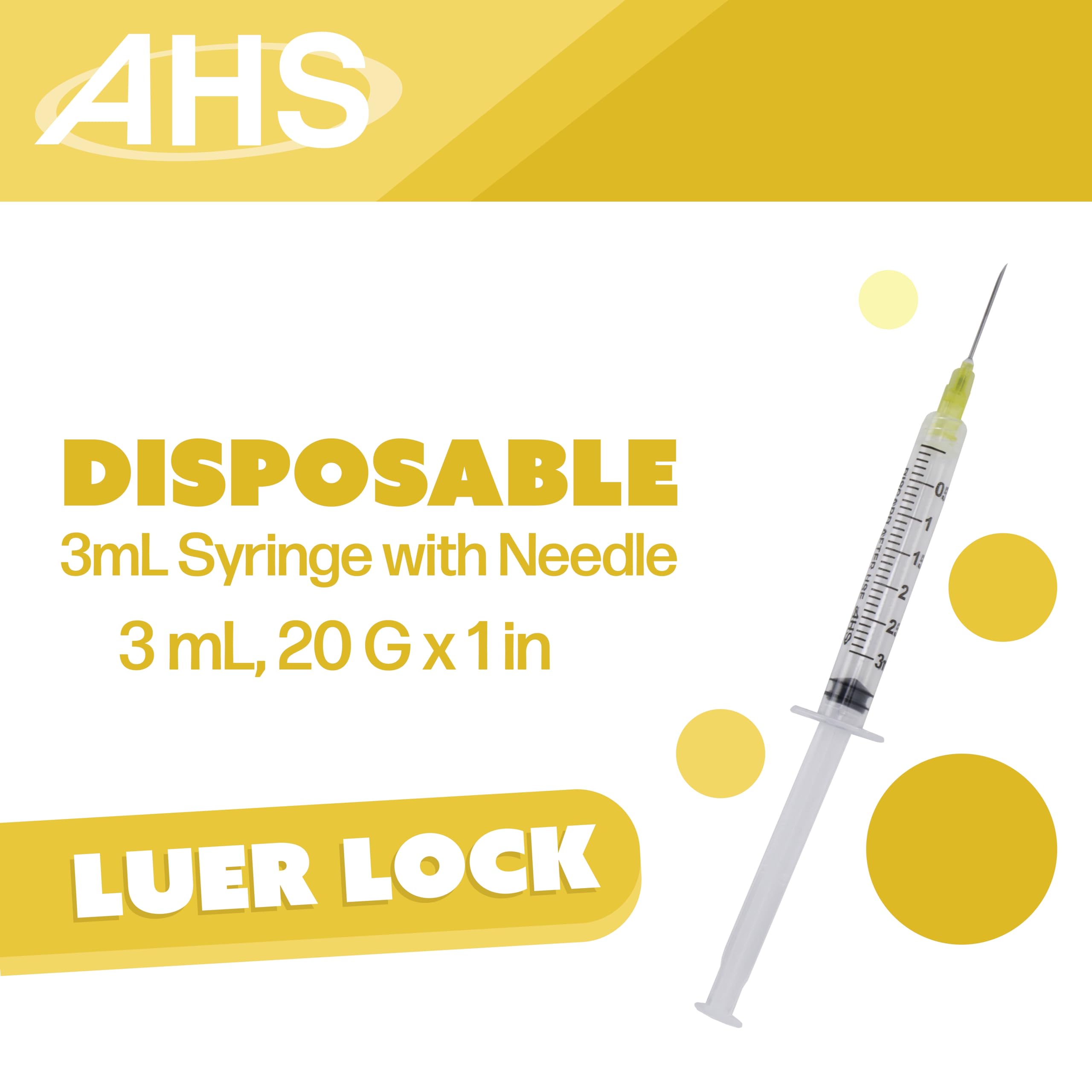100 Pack Syringes with Needle - 3mL, 20G -3