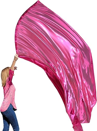 Miniatura 10 de Wuchieal Banderas rectangulares de 53 x 74 pulgadas, banderas de adoración para iglesia de baile, mantos cristianos para danzar, 1 pieza (varilla