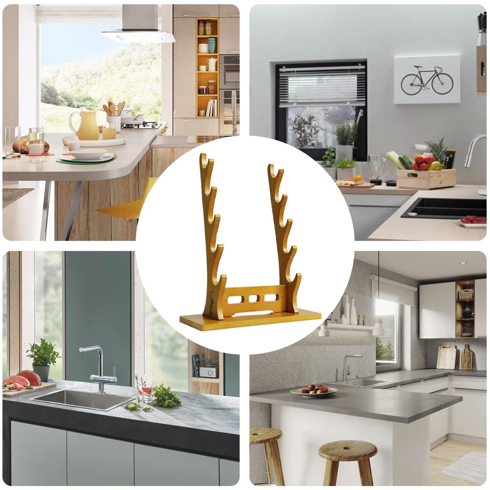 Support De Flûte – Support D'affichage De Fourreau En Bois À 5 Niveaux, Supports De Table Élégant | Pour Exposition De Collection De Fourreau Et De Flûte, Décoration De Maison, Bureau, Salle D'étude