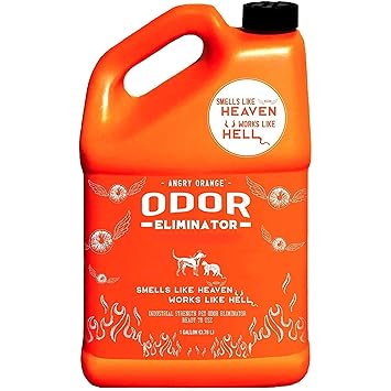 ANGRY ORANGE Ready-to-Use Citrus Pet Odor Eliminator Pet Spray - Urine Remover and Carpet Deodorizer for Dogs and Cats (1 Gallon)
