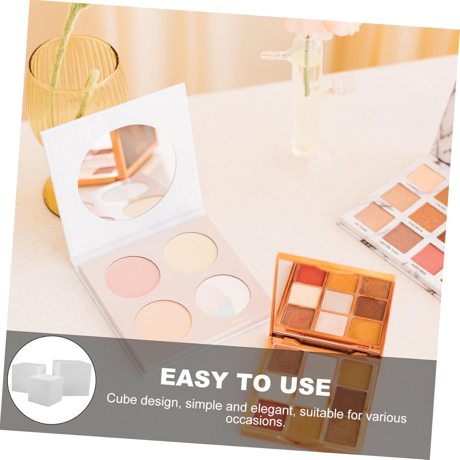 3pcs Cube Display Case Acrylic Display Stands for Cake Dessert Sturdy Acrylic Boxes Risers for Photography