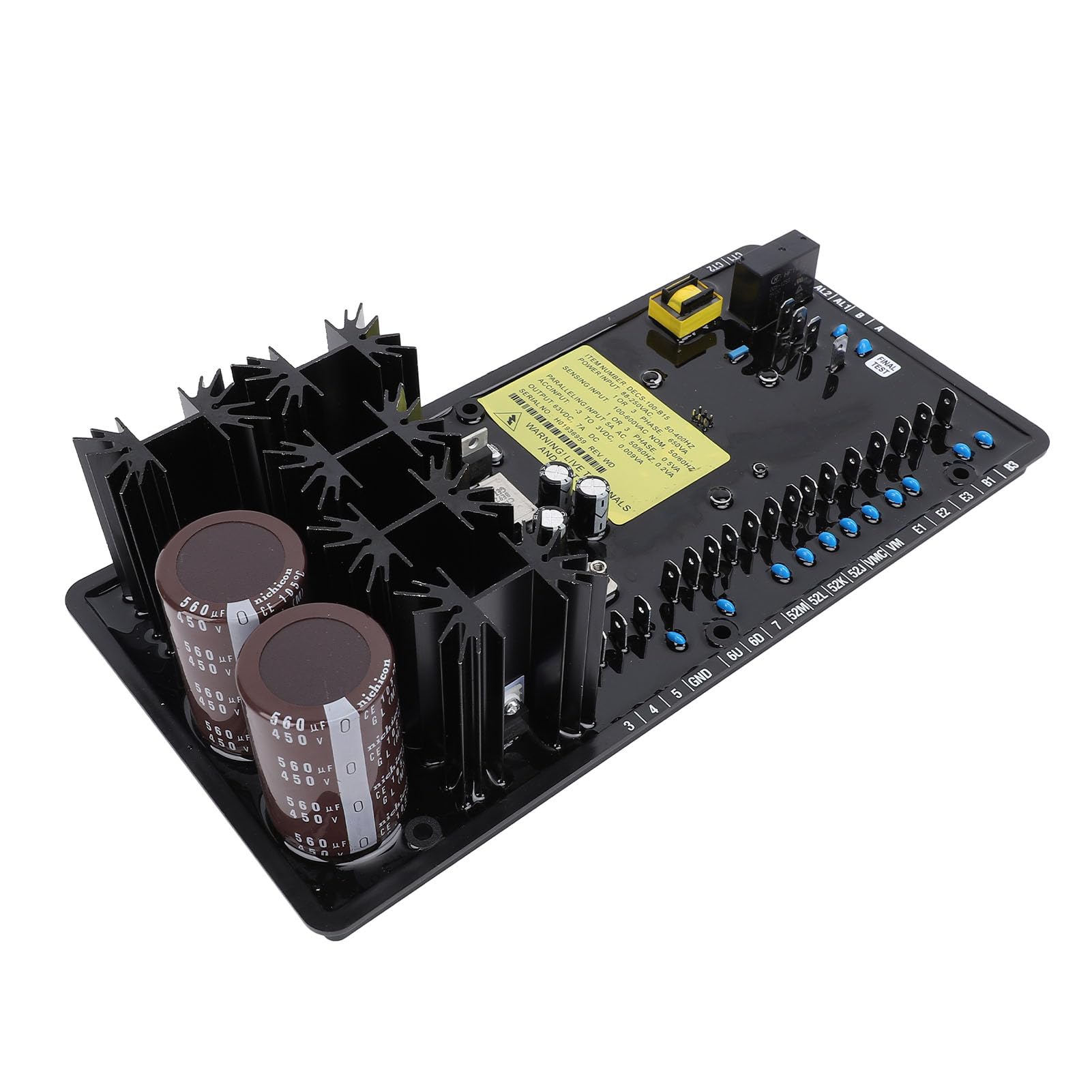 Regulador de Voltaje Automático AVR para Generador Eléctrico, Regulador de Voltaje Confiable con 4 Modos de Control, Plástico y Metal Duraderos, 1 Unidad