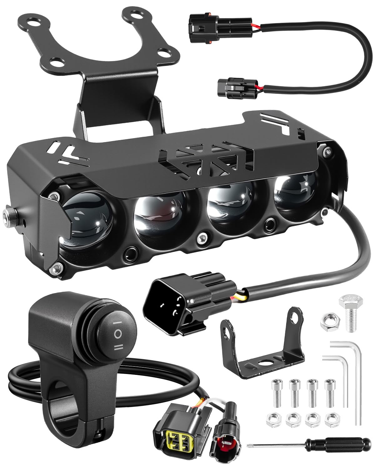 GRSVDF LED Headlight Kit Dirt Bike Light Bar Compatible with Talaria Sting R MX4 Sur-Ron Segway X260, Front Headlamp Supports High and Low Beams With