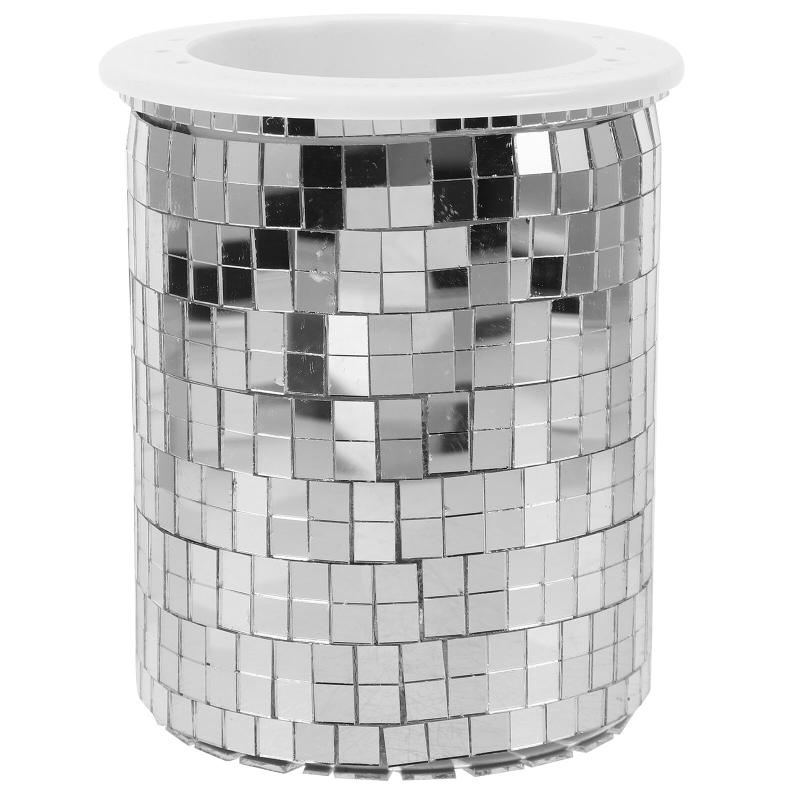 Décoration chambre avec le pot de fleurs succulentes disco miroir