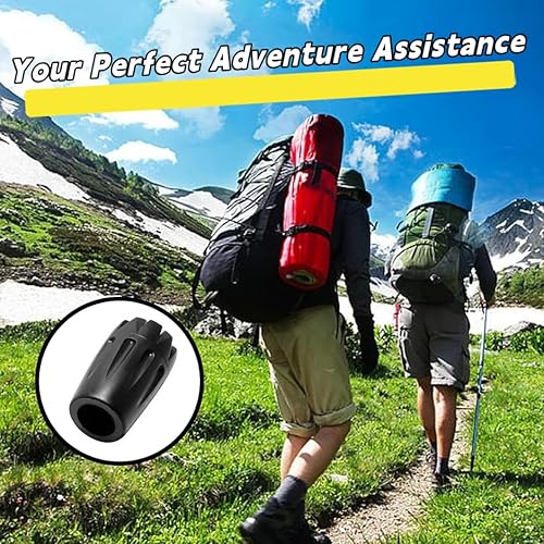 Miniatura 5 de Holmgillick 8 Pcs Trekking Pole Tips Replacement Protectors, Trekking Pole Tips for Walking Sticks Rubber Tips for Hiking Sticks, Fits Most Standard