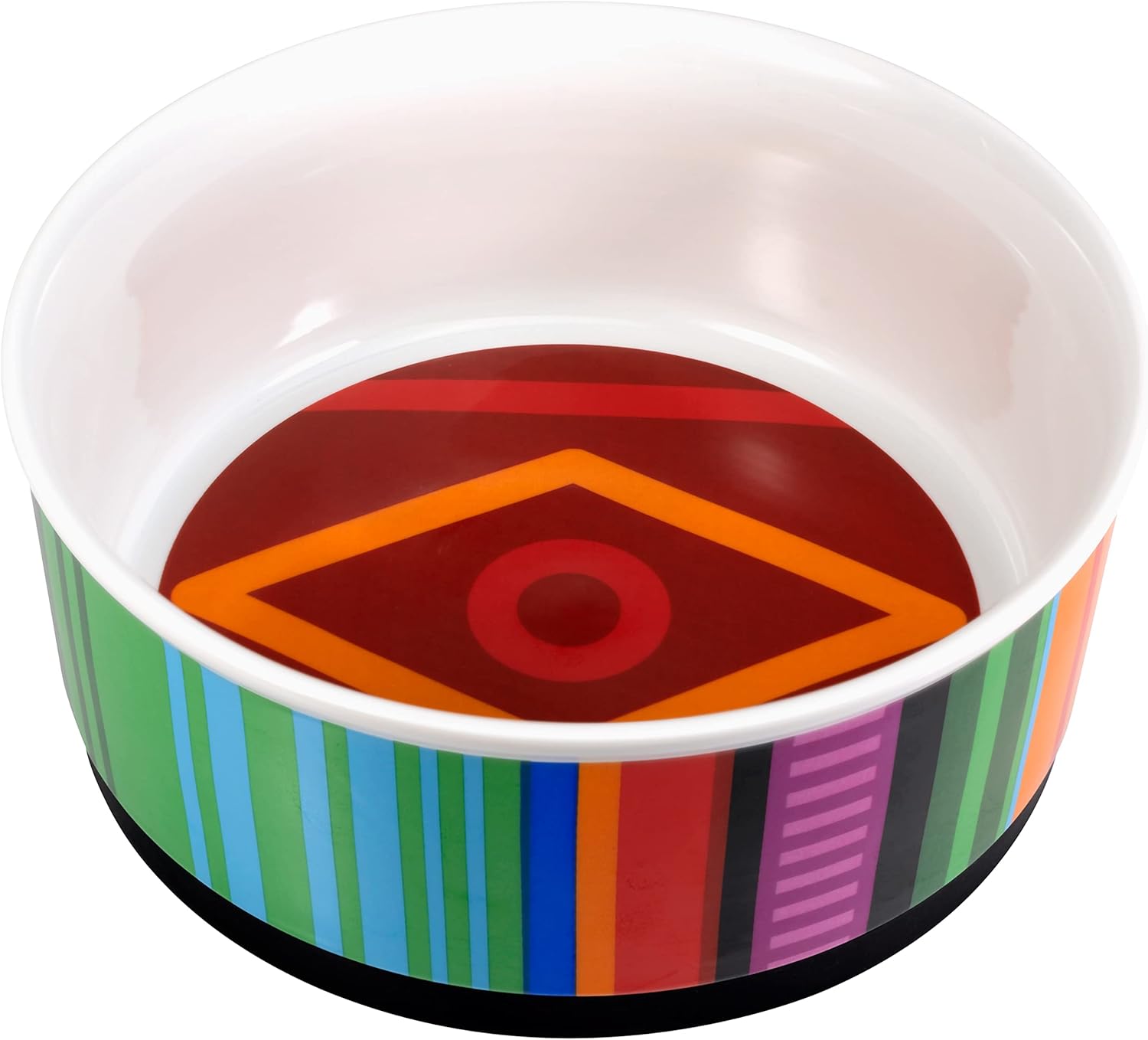 Leashboss Ceramic Dog Puppy and Cat Bowl Dish for Large, Medium Breed Pets with Cute, Modern Pattern Collection - Heavy Dog Food and Water Bowls with Non-Slip Silicone Base (80 oz) Large - 10 Cups Orange - Blanket