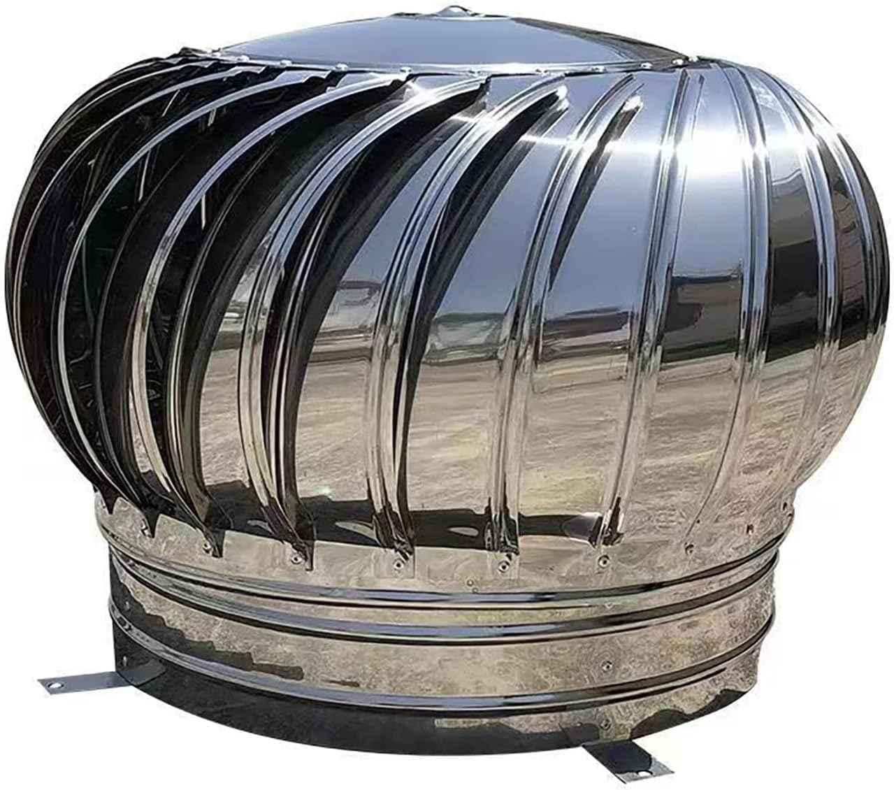 Comignolo Rotante azionato dal Vento, Copertura in Acciaio Inox 304 Resistente alle intemperie, rotatore per Camino, previene Il riflusso, Adatto per Uso Domestico e Commerciale.