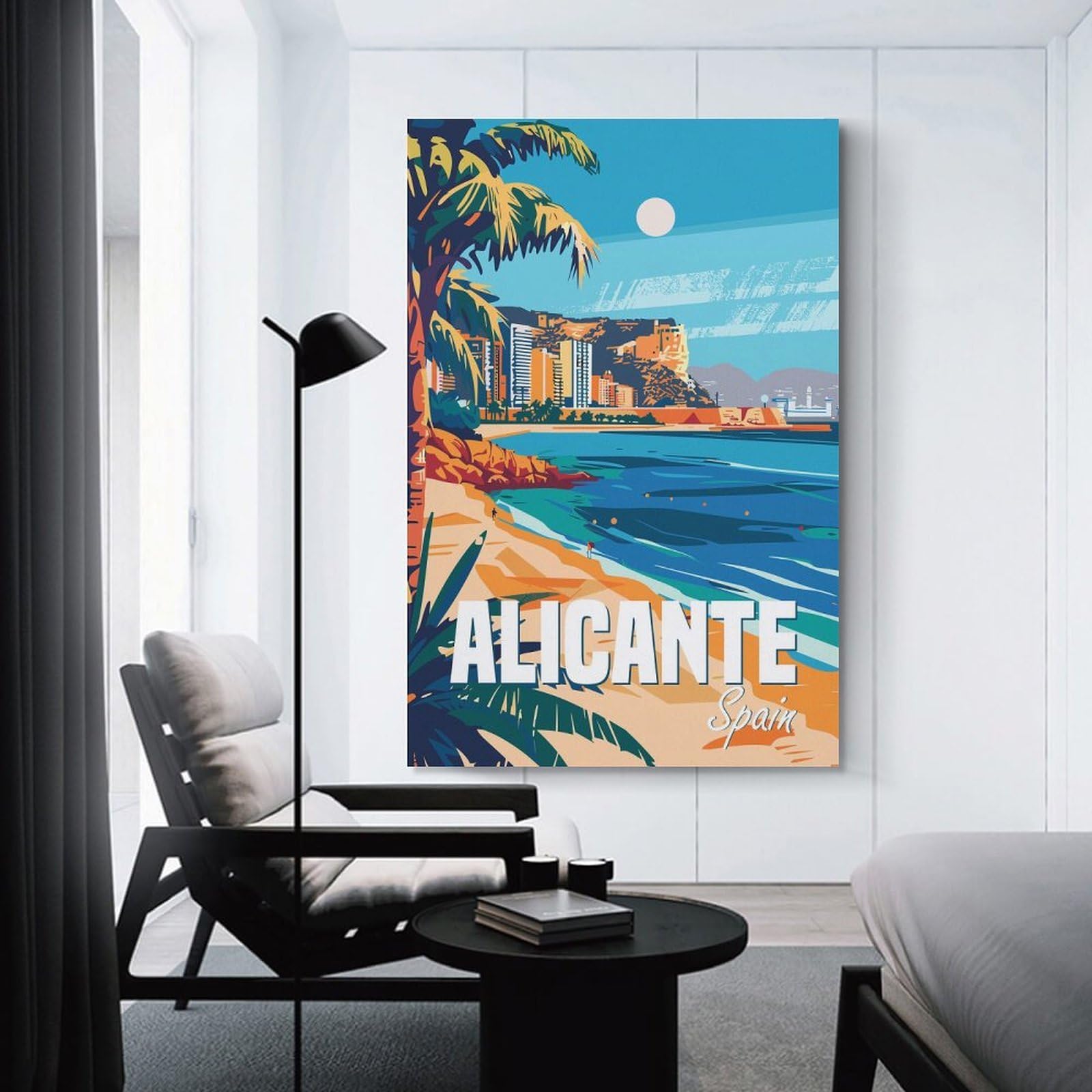 Junmoney Hanging Wall Art Alicante Spain(2), 24x36inch(60x90cm), for Sofa Walls, Lounge Or Home Corners, Canvas Styling for A Polished Room Look