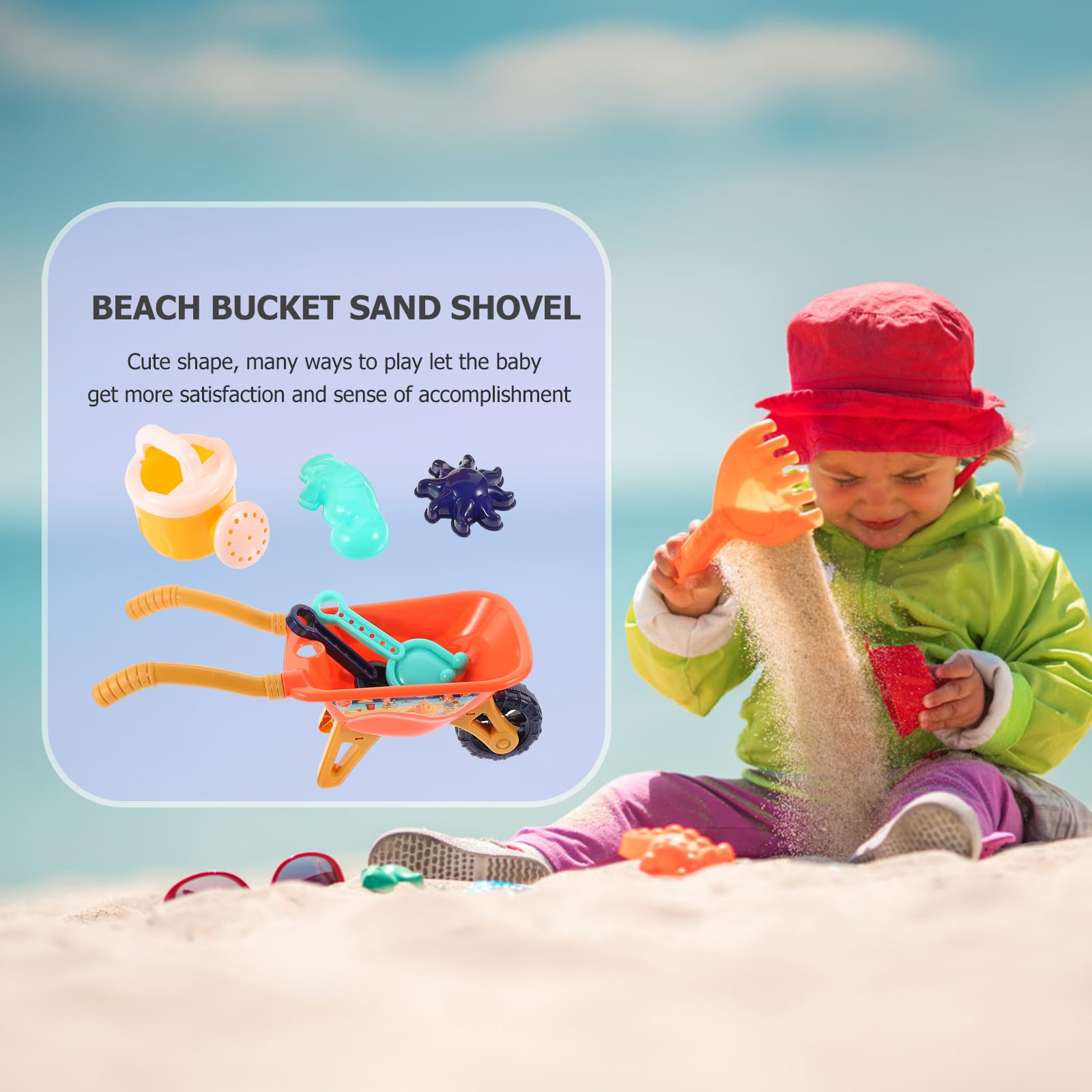 TOYANDONA Sandspielzeug 5-teilig – Bunte Eiscreme-Formen, Aus Kindersicherem Kunststoff, Für Strand Und Sandkasten