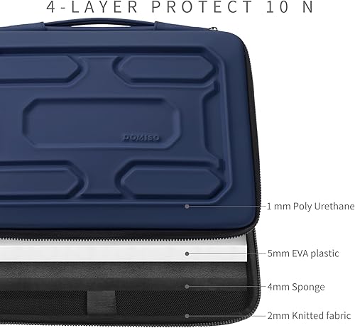 Miniatura 4 de DOMISO Funda para portátil de 17 pulgadas con asa a prueba de golpes, impermeable, funda protectora de EVA para ZBook Fury 17.3 G8MSI GS73VR Stealth