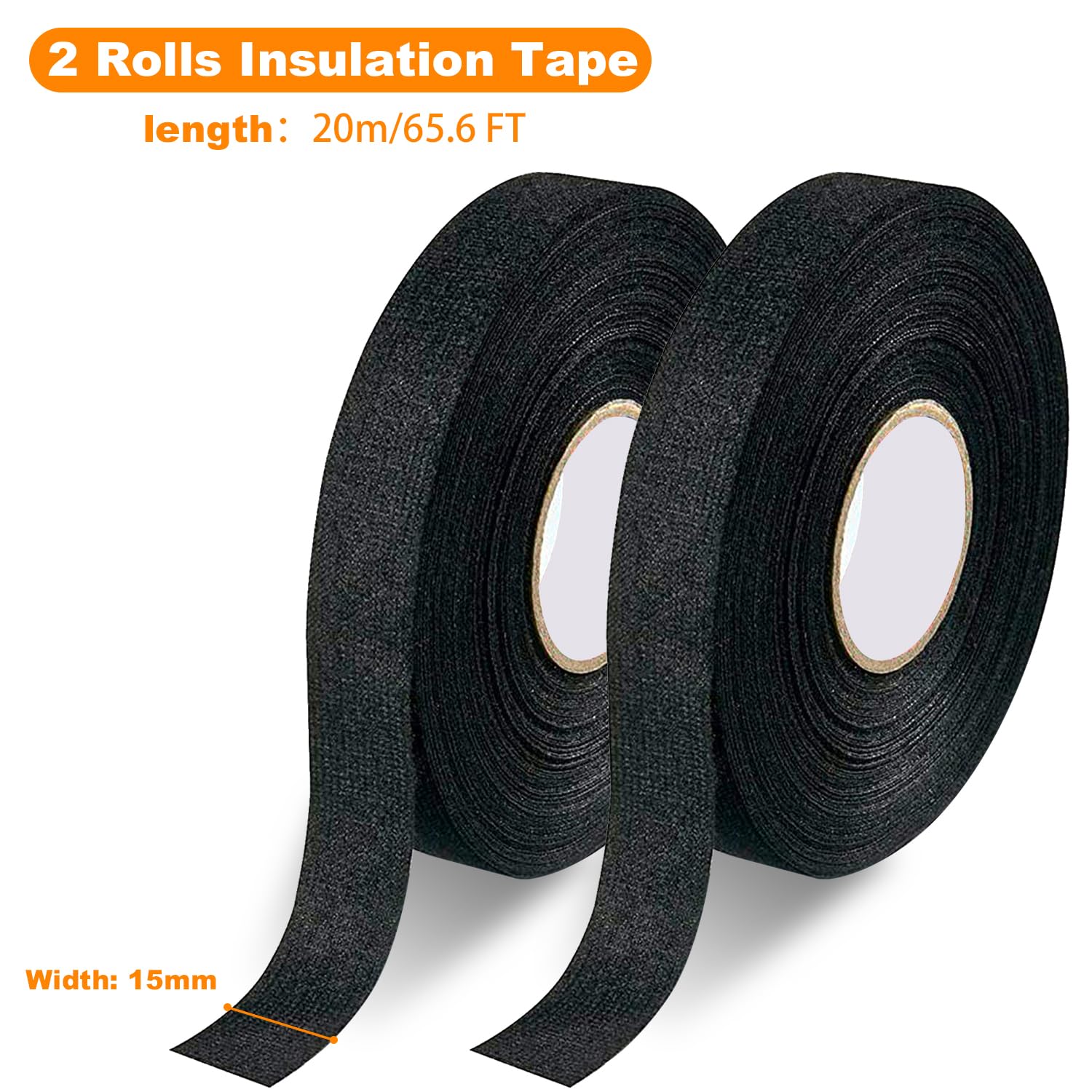 Nastro Adesivo Per Cablaggio Auto - 4 Rotoli 15mmx15m Nero, Resistente Al Calore - Foto 9