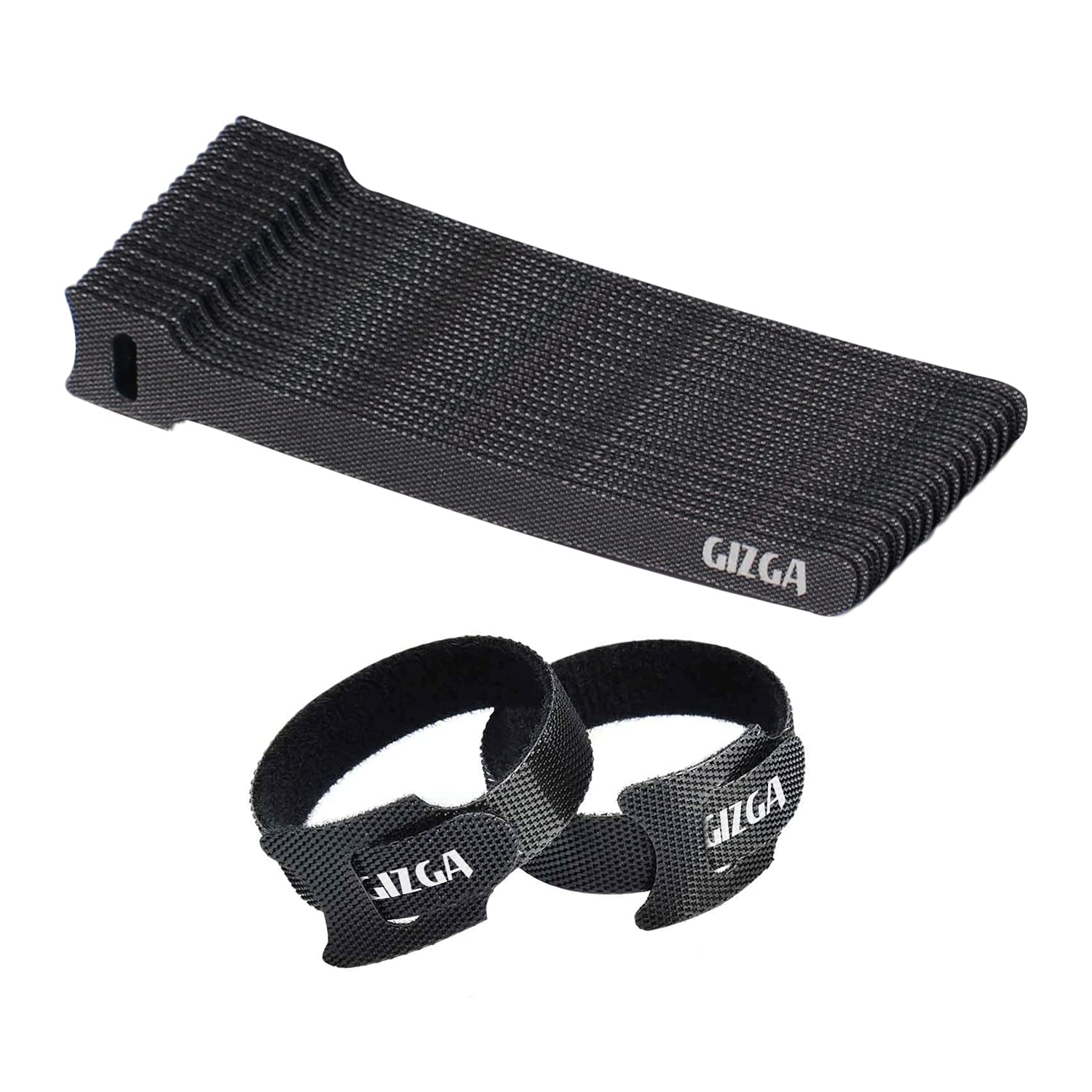 Gizga Essentials Cable Organiser, Cord Management System for PC, TV, Home Theater, Speaker & Cables, Reusable Cable Organizer for Desk, WFH Accessories, Organizer Tape Roll, Reusable Cable Ties Strap