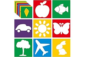 24 Pack DIY Washable Drawing and Chalk Stencils