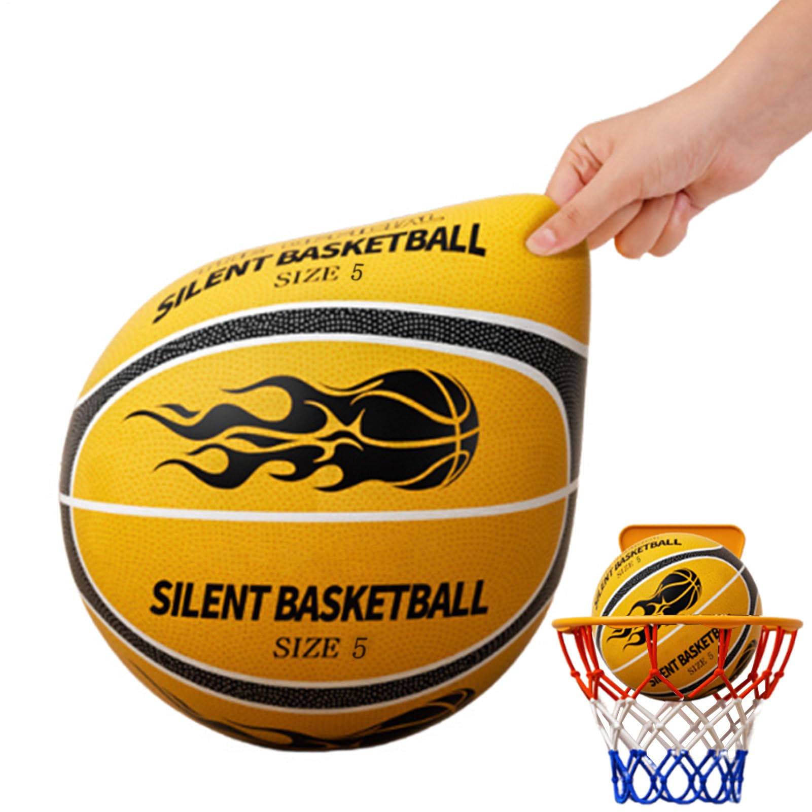 Générique Silent Basketball Size 5/7 | for Indoor Training | Sound Absorption 2dB | Ideal for Boys & Flats | Soft and Optimized Texture