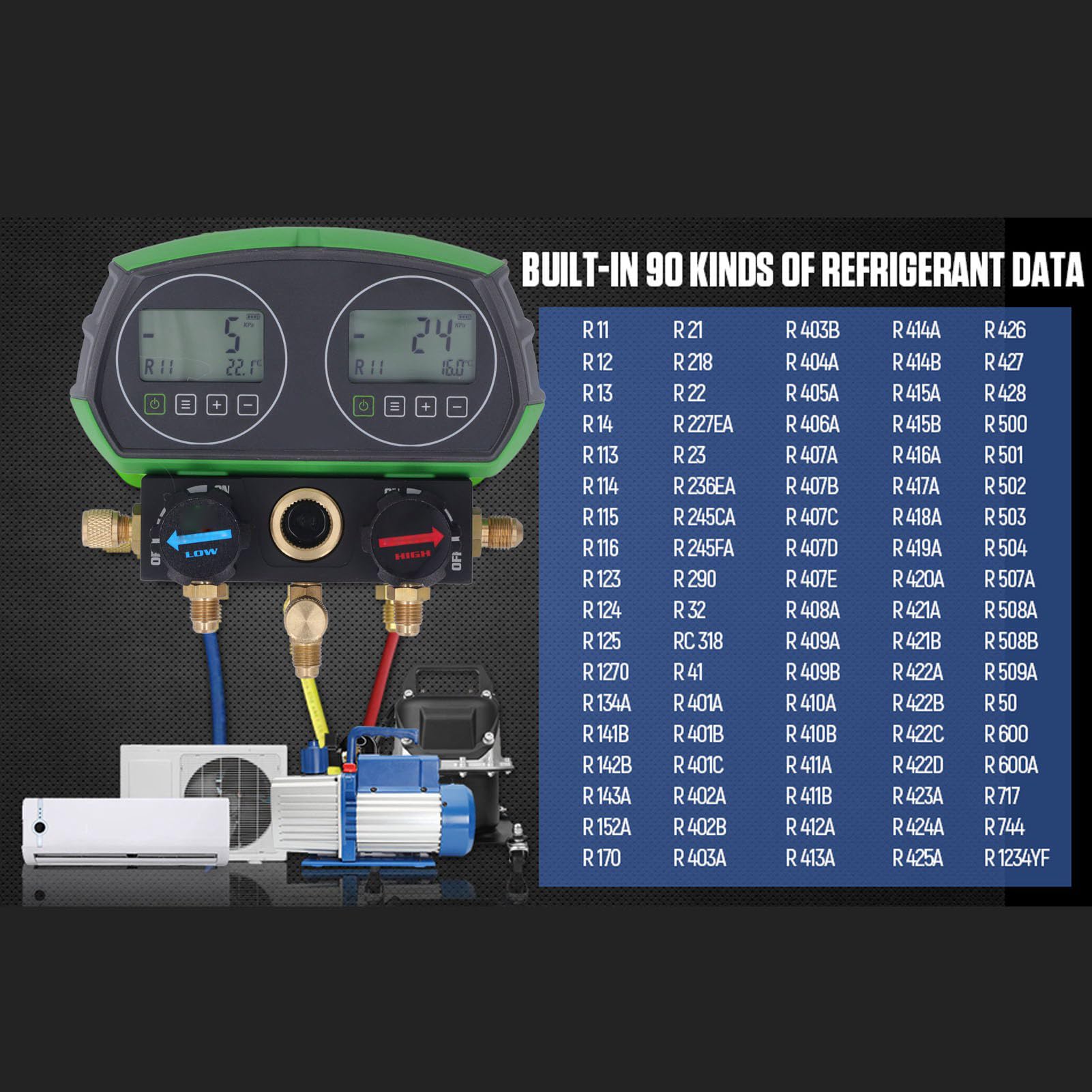 Mastercool digitale vacuümmeter 1/4 45° met Bluetooth