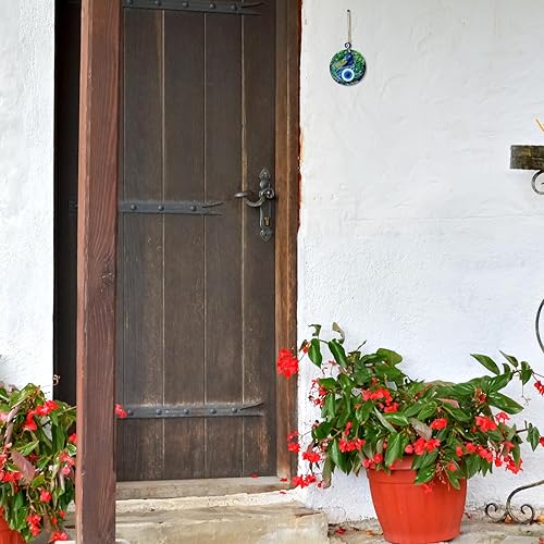 Miniatura 9 de Fusion Peacock Design - Decoración de cristal para colgar en la pared de 4.7 pulgadas, hecha a mano, protección del hogar, amuleto de buena suerte,