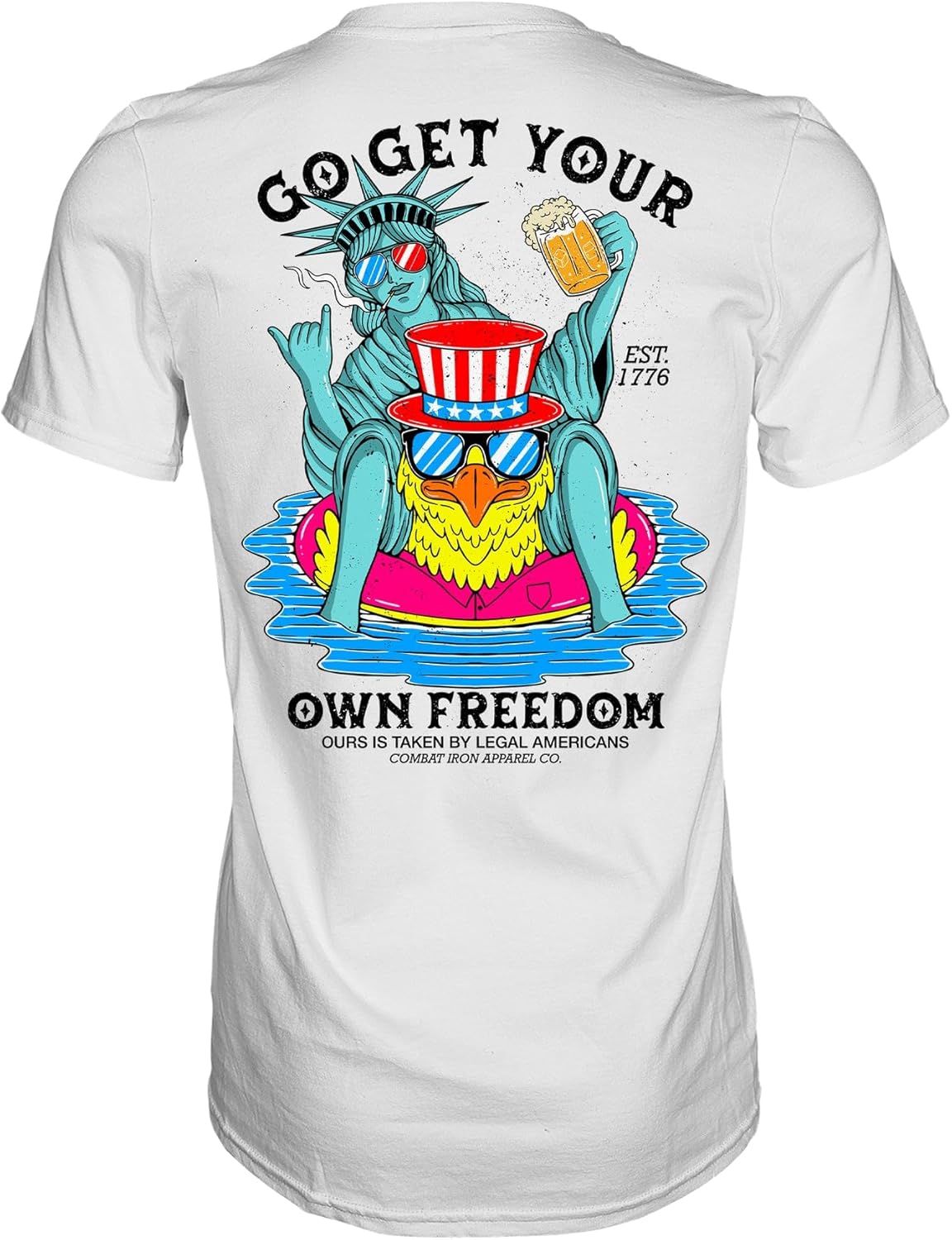 Combat Iron Men's Graphic Short Sleeve T-Shirt - Go Get Your Own Freedom Tee