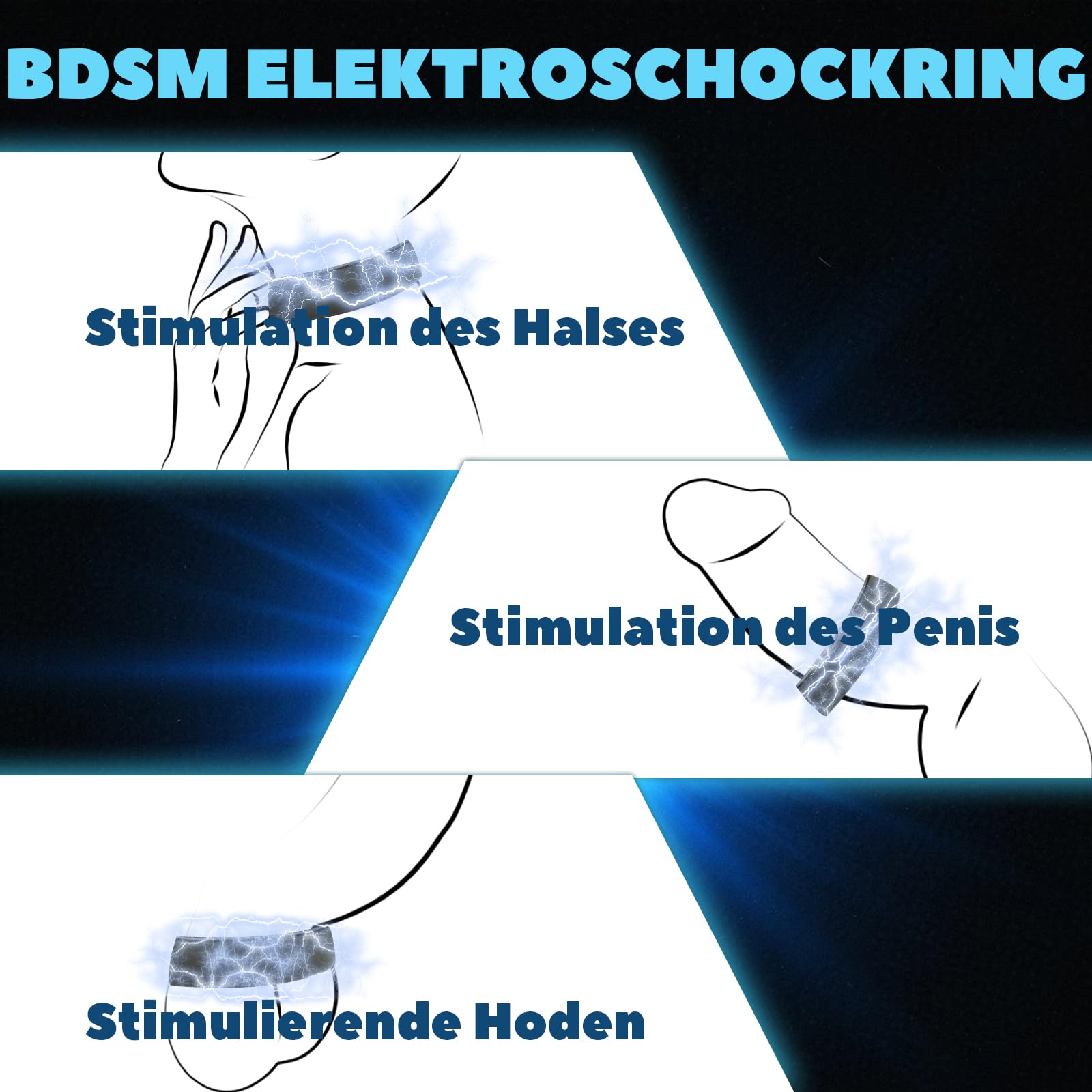 Anneau penien electrochoc avec telecommande Appareil de excitation electrique reglable pour homme pour penis et gland Estim SM dispositif electro de torture testiculaire Sextoy avec vibration lumiere