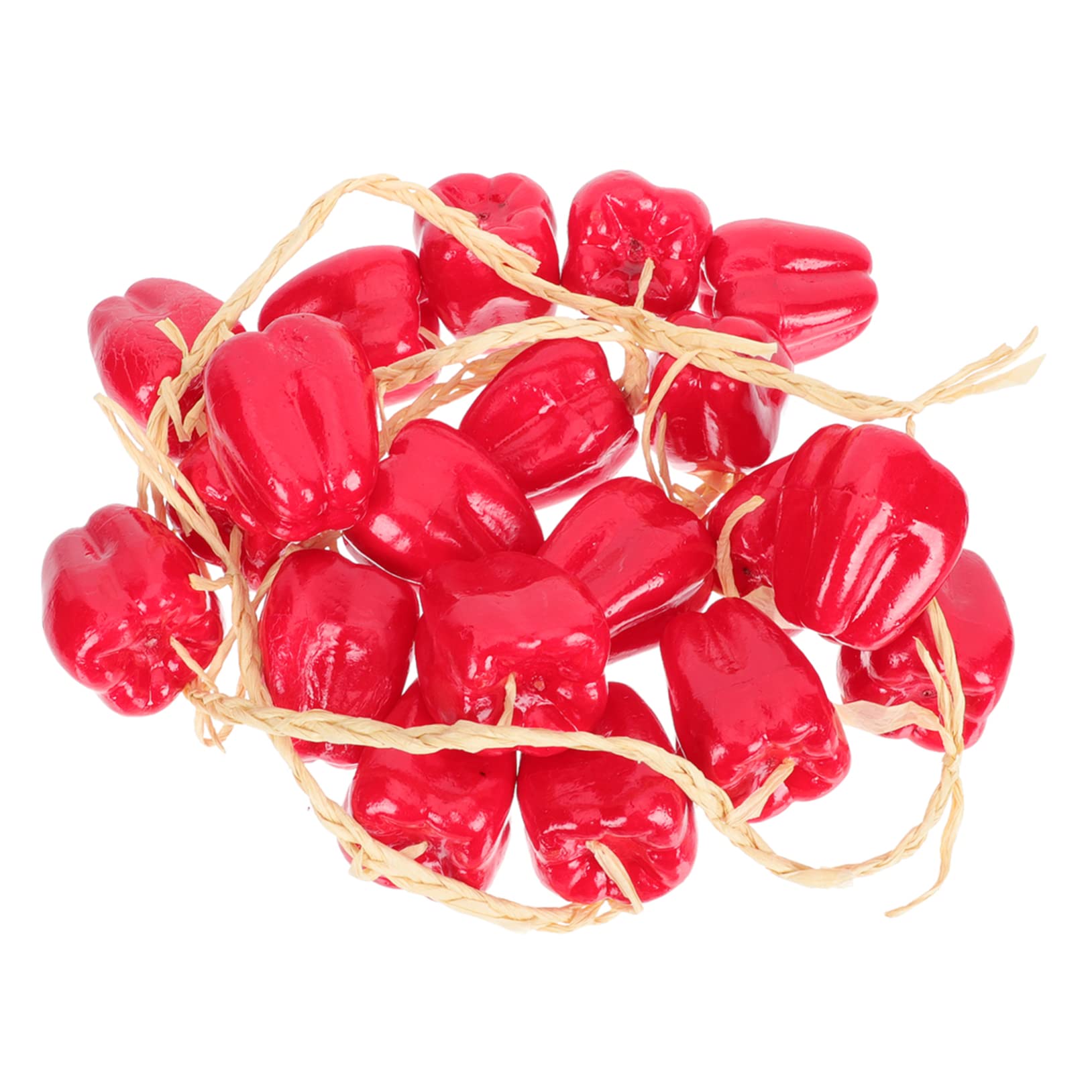 Alipis 2 Set Peperoncino Simulato Appeso Con Corda Peperoncino Piccante Ghirlanda Di Frutta E Verdura Peperone Artificiale Decorazioni Per Piante Di Verdura Finte 5 pezzi * 2