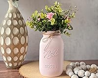 Vista 3 de PINK Mason Jar Centerpieces Mason Jar Centerpieces Quart Size Mason Jars (32 oz). Mason Jar Centerpieces with Flowers, Mason Jar Centerpiece Baby