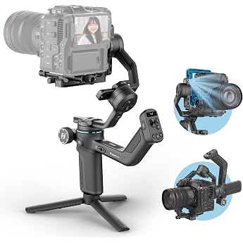 FeiyuTech [Official] SCORP-C2 Camera Gimbal Stabiliser with AI Tracking | Lightweight Stabilizer, 3.5 kg Load Capacity, 14h B