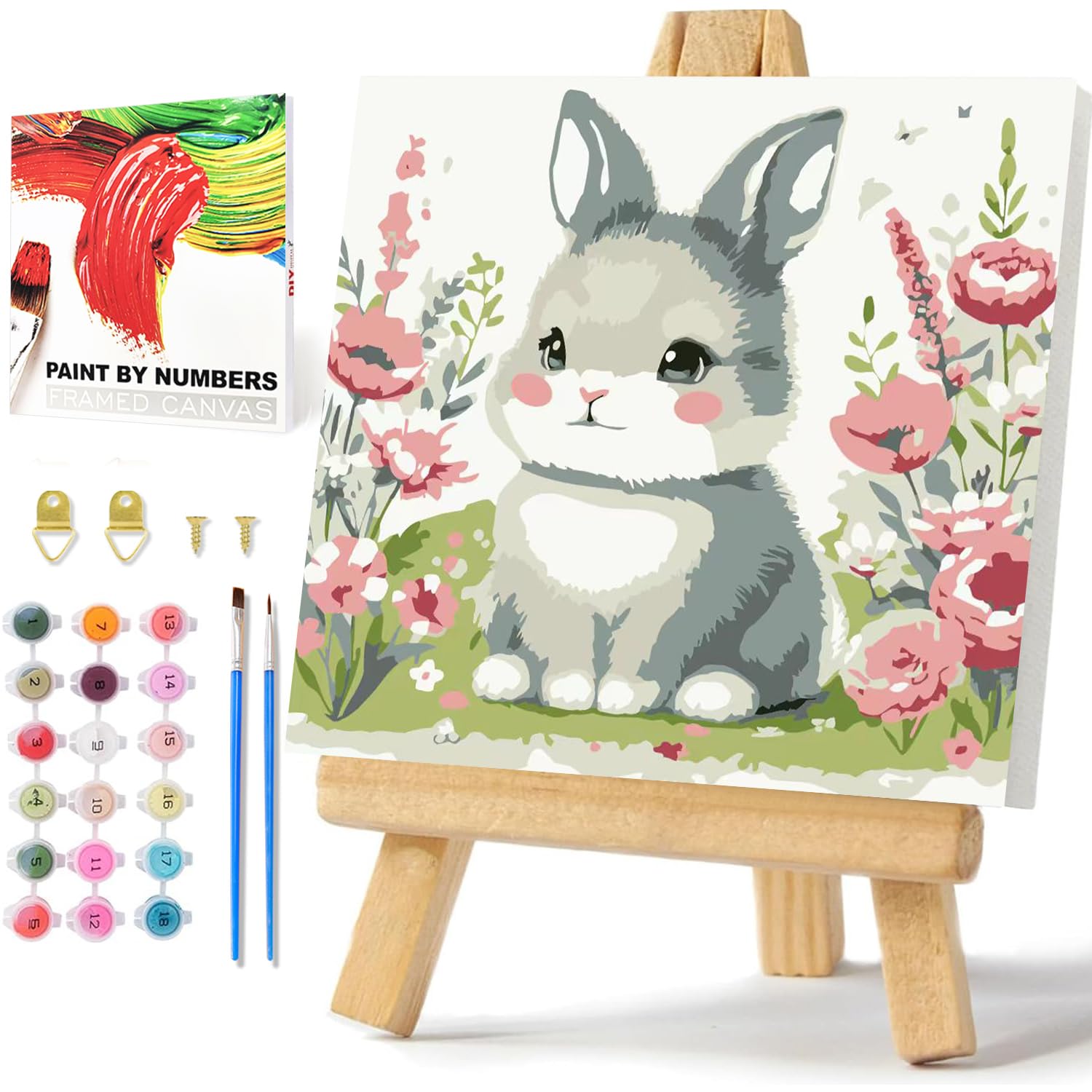 Daisen Art Malen Nach Zahlen Mit Rahmen, Malen Nach Zahlen Tiere, Paint by Numbers Für Geschenk Und Home Decor