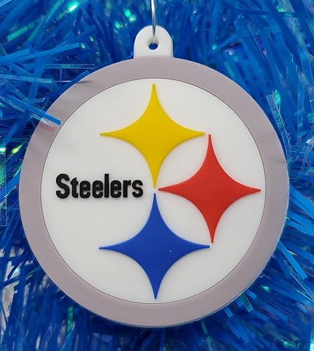 Pittsburgh - Juego de adornos navideños de 6 piezas para el equipo de fútbol