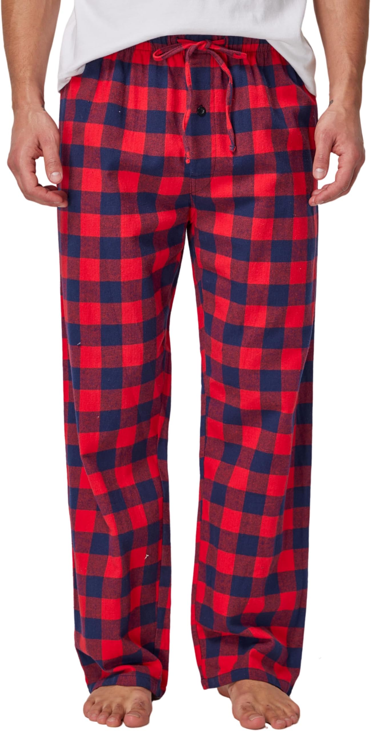 Men's 100% Cotton Super Soft Flannel Plaid Pajama Pants