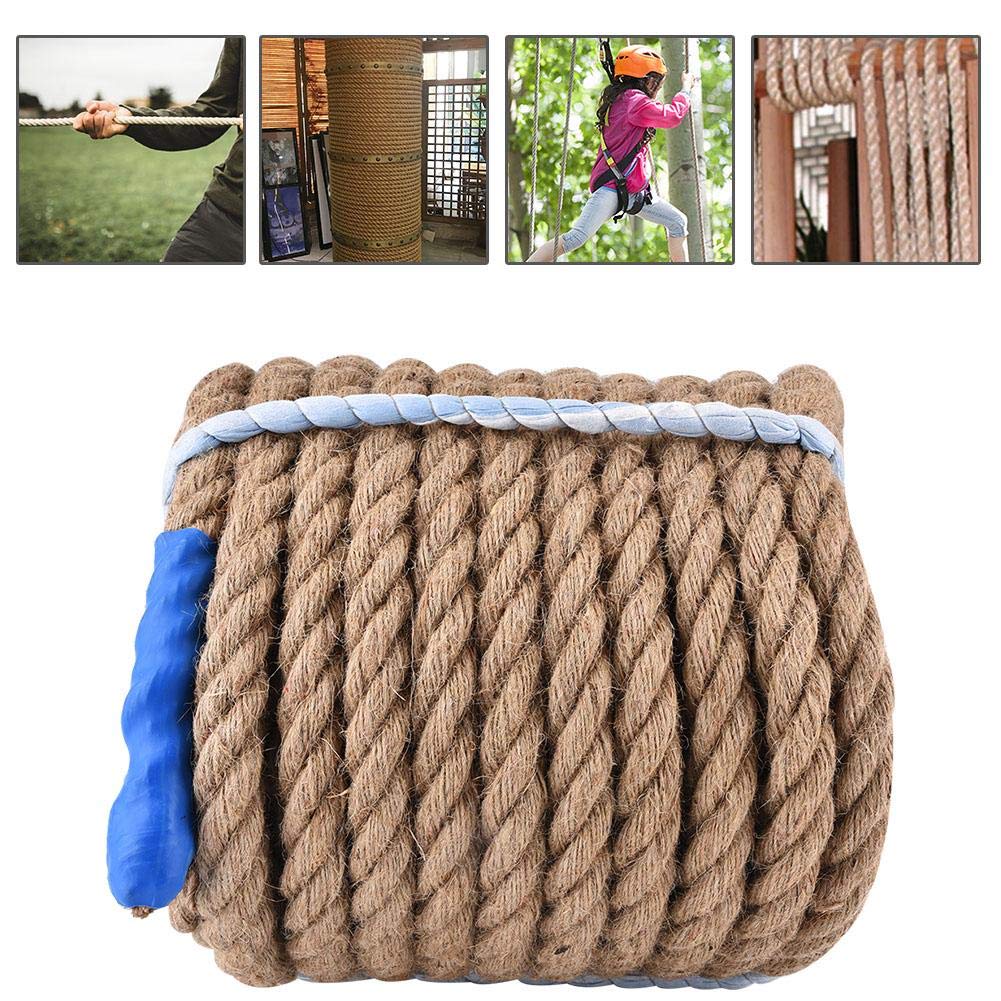 20M Corde de Jute Corde d'escalade Naturelle en Jute pour compétitions de tir à la Corde pour Mariage Scrapbooking Jardinage