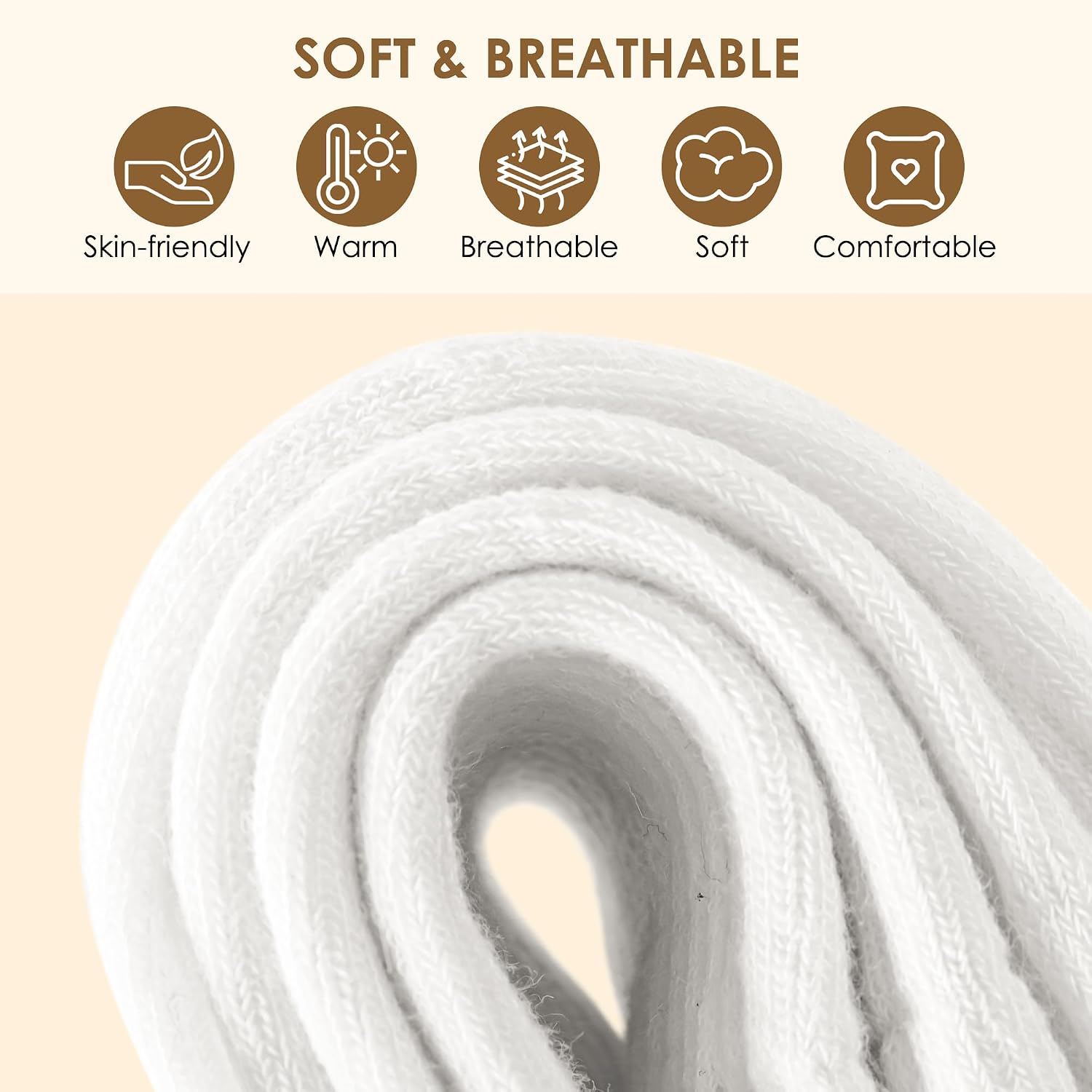 Crew Socks for Women & Men, 6 Pair Cute Cotton Casual Calf Socks Breathable Soft Above Ankle Socks, Size 5-10