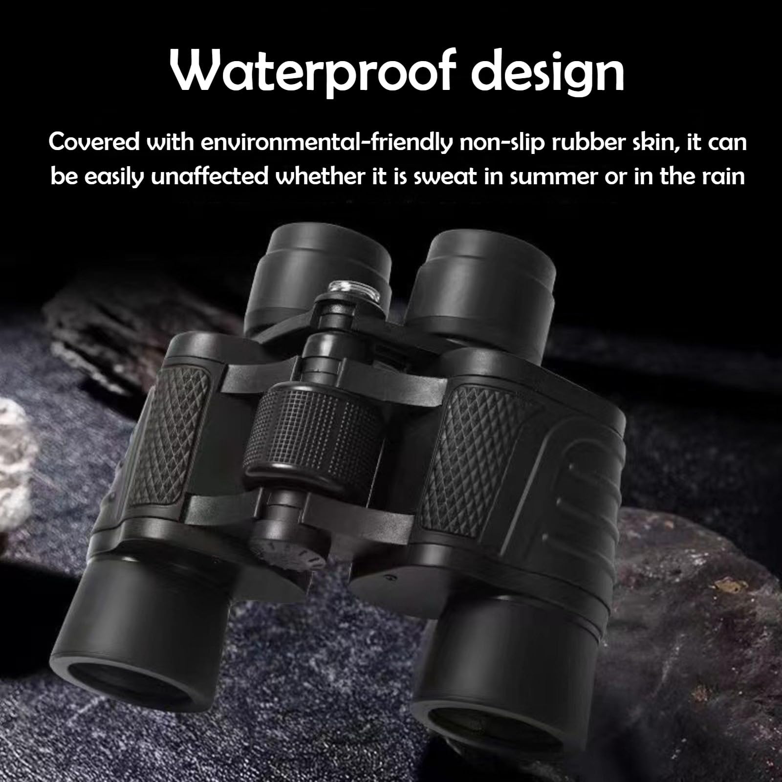 Binocolo HD ad alto ingrandimento 80 x 80 con visione notturna, per osservazione della luna, bird watching, compatibile con smartphone portatile