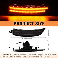 Vista 5 de Gempro Luces LED de posición laterales para parachoques delantero ámbar para Mazda MX-5 Miata ND Reflectores 2016-2023, lente ahumada, 2