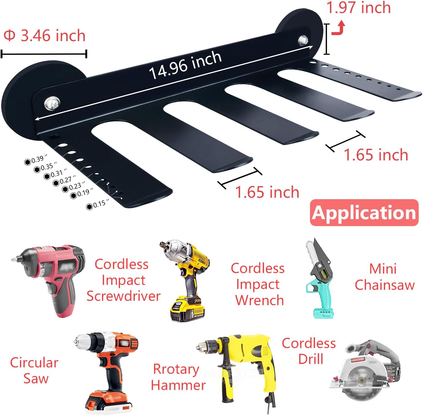 MUTUACTOR Power Tool Organizers and Storage Drill Tools Holder Magnetic Mount,1PCS Heavy Duty Magnetic Tool Holder,Utility Storage Rack for Garage,Warehouse,Clearance,Hand Tools,Workshop,Shed