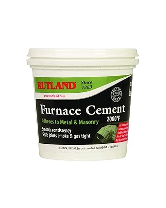 Rutland Furnace Cement, 1-Quart, Black