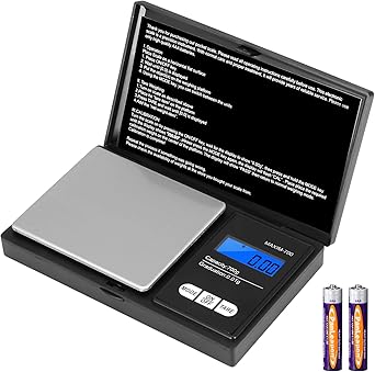 UNIWEIGH Digitale Taschenwaage 200g/0,01g - Präzise Grammwaage Mit 6 Einheiten