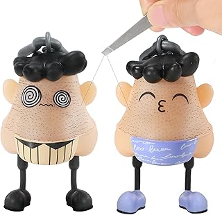 2 Pack Pluck Hair Fidget Sensory Toys, Pimple Popper Skin Picking Toy, Trichotillomania Anxiety Stress Relief Popping Toys for Kids Adults Pickers (kiss+Dizzy)