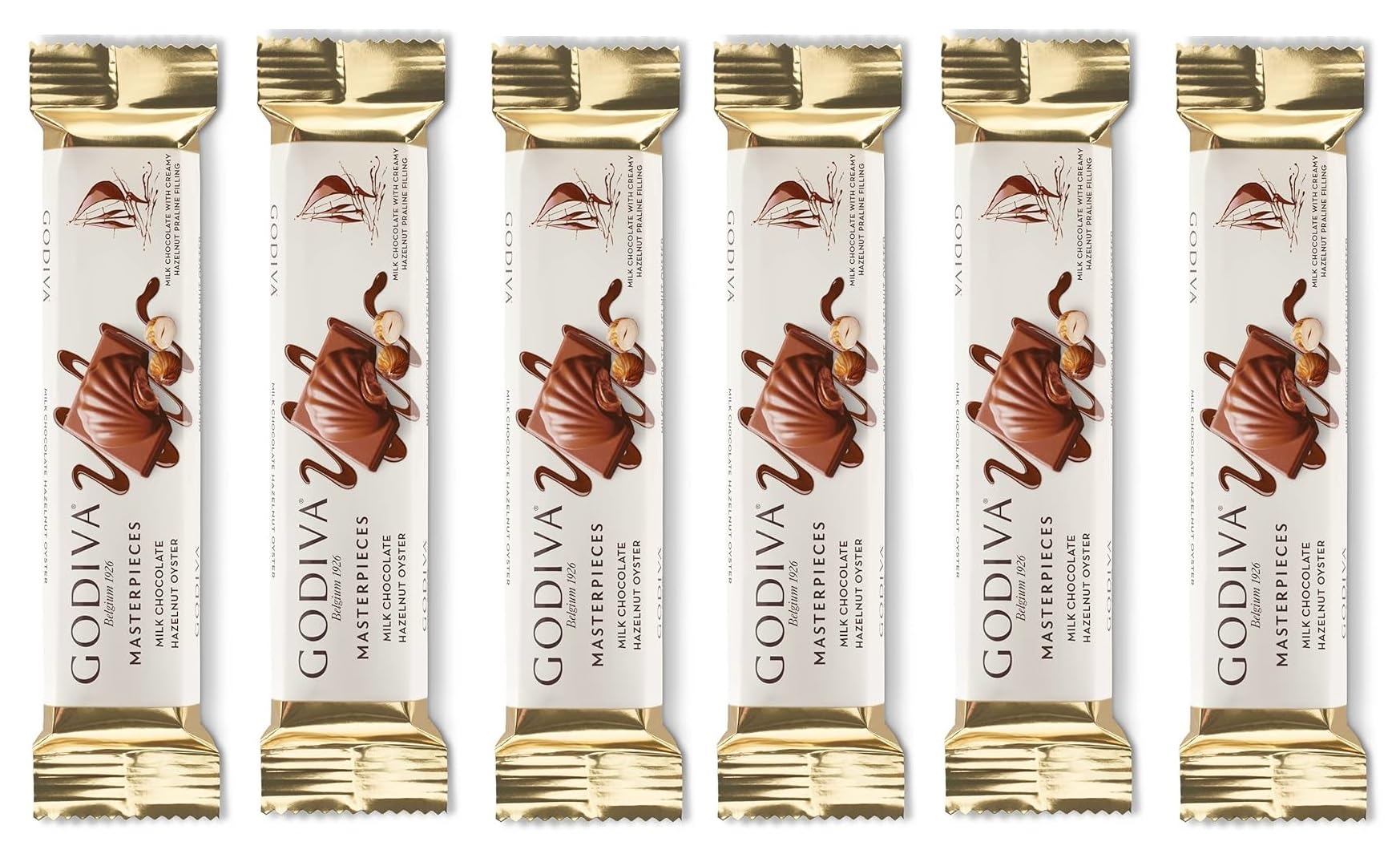 Godivas Masterpieces Individually Wrapped Milk Chocolate Hazelnut Oyster is Inspired By Godivas Most Treasured Chocolate 6 X 32 Gram Each (From Belgium) (B0DFHGKNG2) Amazon Price History, Amazon Price Tracker