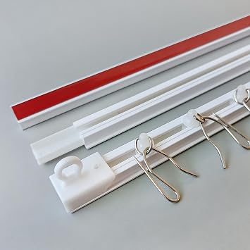 Ontrack Self Adhesive Curtain Track, Ceiling Track Set- No Drill, No Damage, Ceiling Mount, Adhesive Curtain Rod, Easy to install curtain rails4FT/48IN