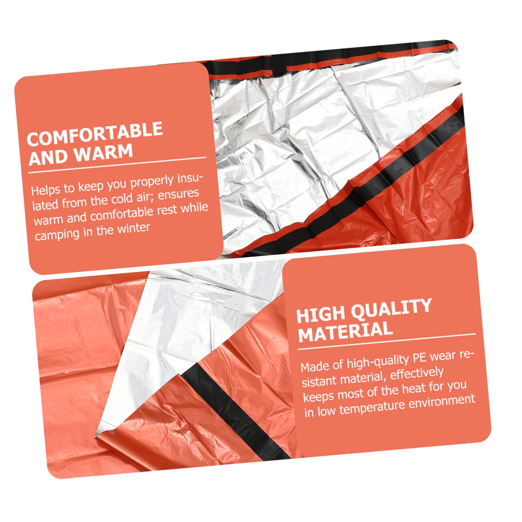 NULYLU Emergency Insulated Sleeping Bag Thermal Blanket Outdoor Tent Family Camping Necessity