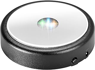 IFOLAINA LED Light Base Multicolor Round Display Stand for Crystal Art Lighted Base for 3D Glass Led Display Base Pedestal Plate Décor