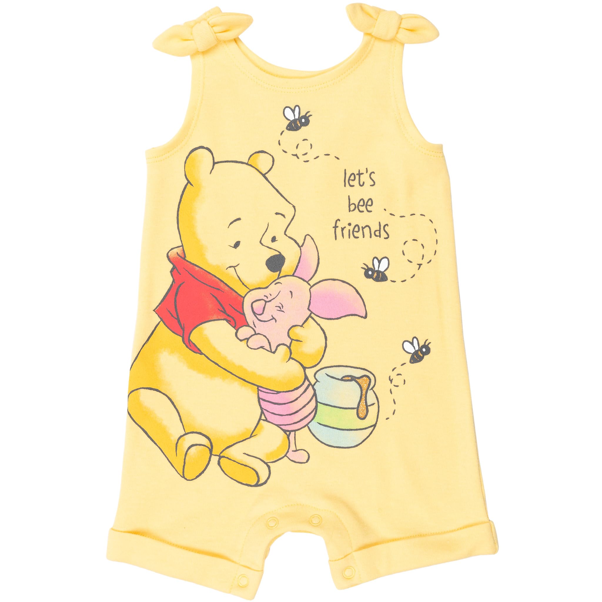 Disney Winnie The Pooh Baby Girls Romper Headband Set Yellow 0-3 Months