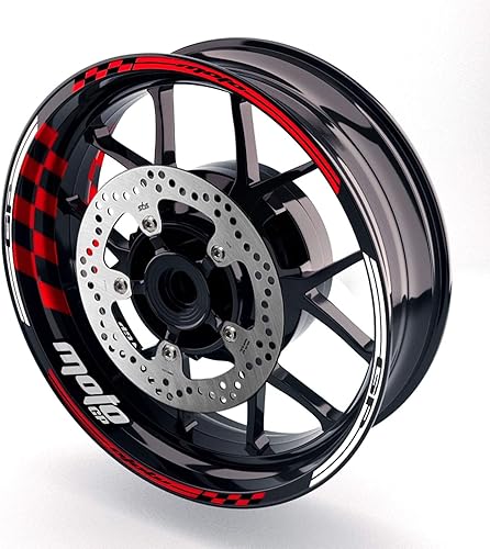Miniatura 2 de MC MOTOPARTS Calcomanías de llanta de 17 pulgadas compatible con CBR1000RR 2019-2021 19 20 21 (rojo)