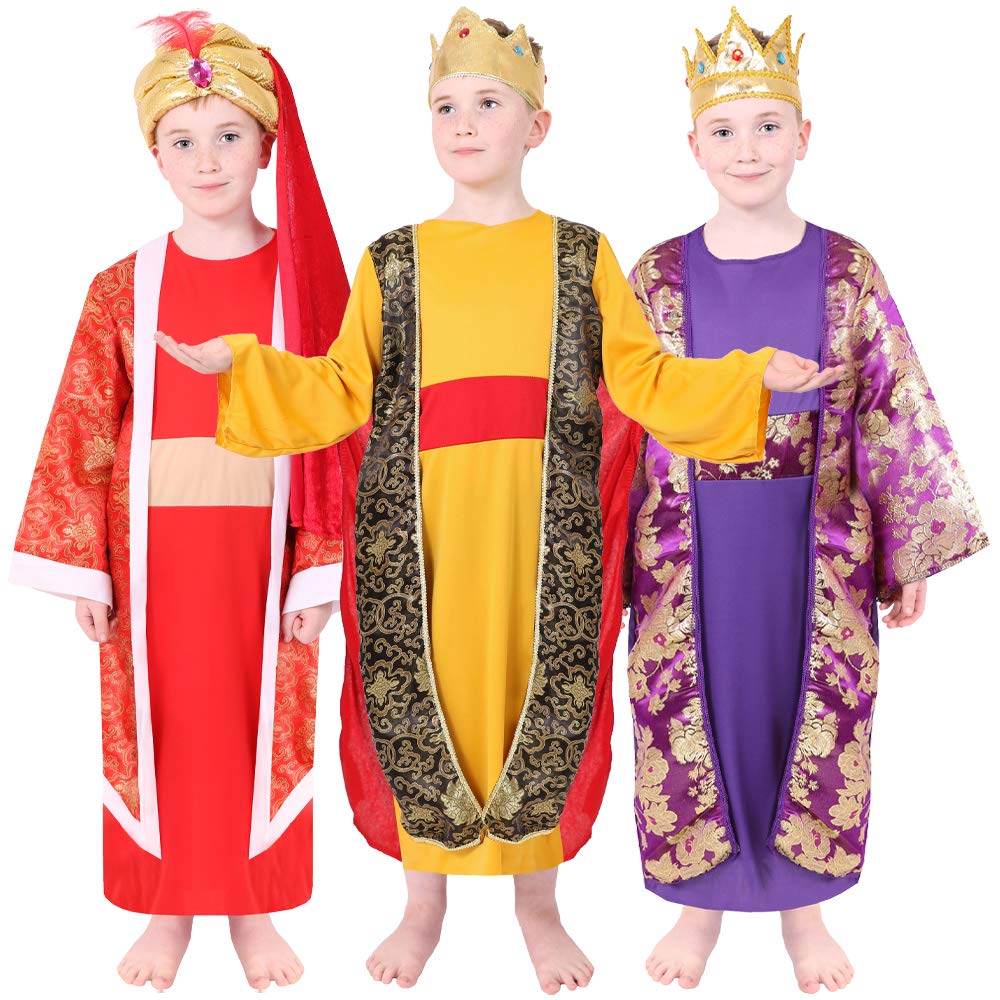 CHILDS NATIVITY KING 3 WISE MEN COSTUME 3 KINGS NATIVITY CHRISTMAS
