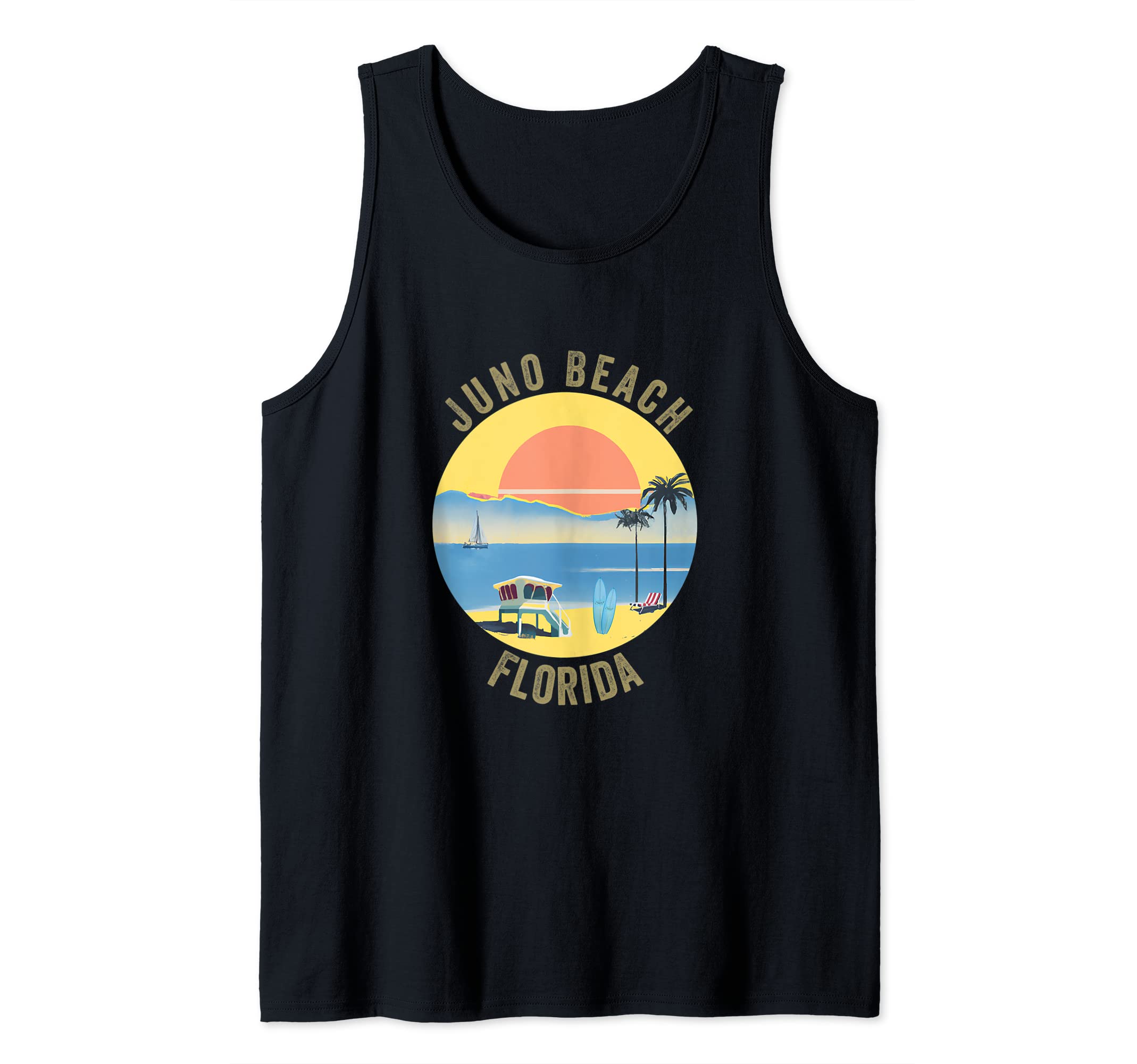 Juno Beach Souvenir Apparel - Retro Vintage Juno Beach Tank Top